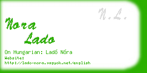 nora lado business card